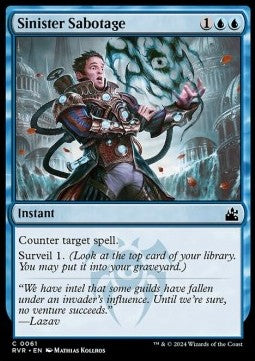 Sinister Sabotage - Ravnica Remastered (Common) [RVR-61]