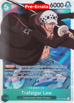 Trafalgar Law (OP01-047) (V.1) - Romance Dawn (Pre-Errata) (Super Rare) [OP01E-047]