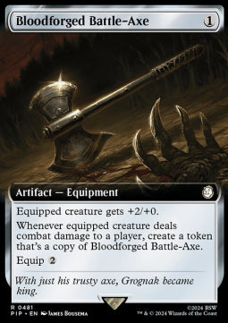 Bloodforged Battle-Axe (V.1) - Universes Beyond: Fallout: Extras (Rare) [XPIP-481]