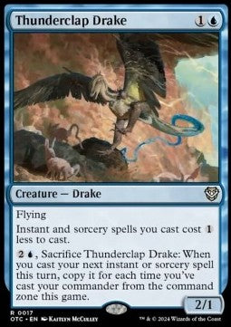 Thunderclap Drake - Commander: Outlaws of Thunder Junction (Rare) [OTC-17]