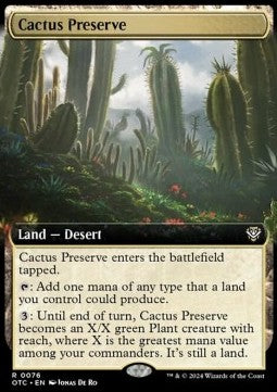 Cactus Preserve - Commander: Outlaws of Thunder Junction: Extras (Rare) [XOTC-76]