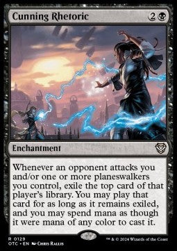 Cunning Rhetoric - Commander: Outlaws of Thunder Junction (Rare) [OTC-129]