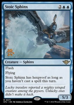 Stoic Sphinx (V.1) - Outlaws of Thunder Junction: Promos (Rare) [POTJ-71]