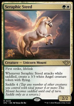 Seraphic Steed (V.1) - Outlaws of Thunder Junction: Promos (Rare) [POTJ-232]