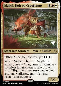Mabel, Heir to Cragflame (V.2) - Bloomburrow: Promos (Rare) [PBLB-224]