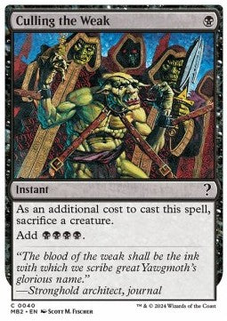 Culling the Weak - Mystery Booster 2 (Common) [MB2-40]