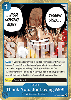 Thank You...for Loving Me!! (OP08-053) - Two Legends (Rare) [OP08-053]