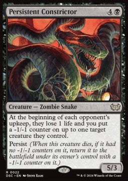 Persistent Constrictor - Commander: Duskmourn: House of Horror (Rare) [DSC-22]