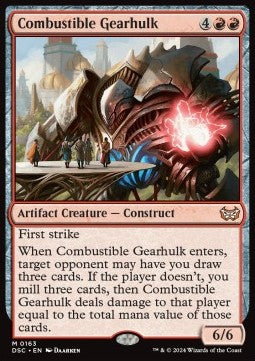 Combustible Gearhulk - Commander: Duskmourn: House of Horror (Mythic) [DSC-163]
