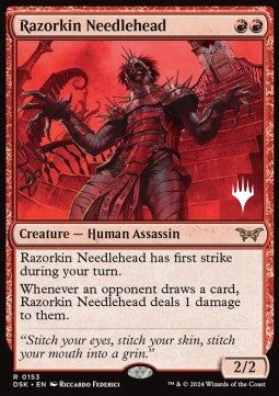 Razorkin Needlehead (V.2) - Duskmourn: House of Horror: Promos (Rare) [PDSK-153]