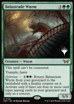 Balustrade Wurm (V.2) - Duskmourn: House of Horror: Promos (Rare) [PDSK-168]