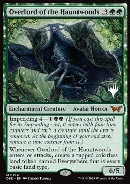 Overlord of the Hauntwoods (V.2) - Duskmourn: House of Horror: Promos (Mythic) [PDSK-194]