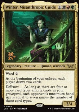 Winter, Misanthropic Guide (V.1) - Duskmourn: House of Horror: Promos (Rare) [PDSK-240]