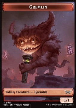 Gremlin Token (R 1/1) // Kaito, Bane of Nightmares Emblem - Duskmourn: House of Horror: Tokens (Token) [TDSK-T 11/17]
