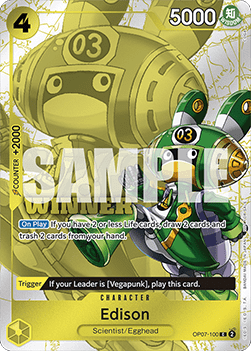 Edison (OP07-100) (V.2) - Unnumbered Promos (Common) [UP-OP07-100]