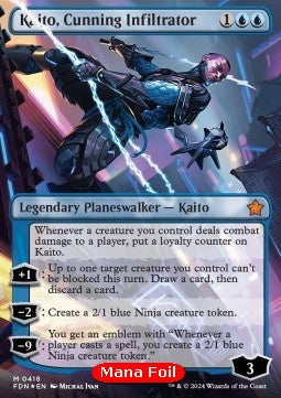 Kaito, Cunning Infiltrator (V.2) - Magic: The Gathering Foundations: Extras (Mythic) [XFDN-418]