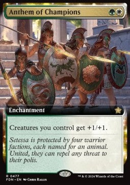 Anthem of Champions (V.3) - Magic: The Gathering Foundations: Extras (Rare) [XFDN-477]