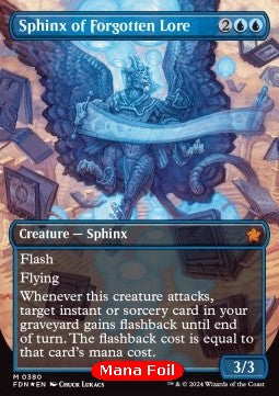 Sphinx of Forgotten Lore (V.2) - Magic: The Gathering Foundations: Extras (Mythic) [XFDN-380]