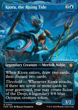 Kiora, the Rising Tide (V.1) - Magic: The Gathering Foundations: Extras (Rare) [XFDN-309]