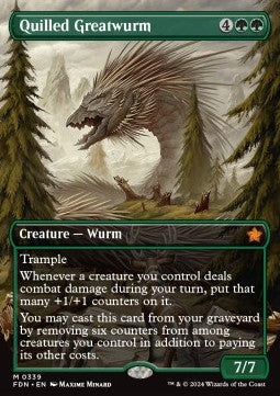 Quilled Greatwurm (V.1) - Magic: The Gathering Foundations: Extras (Mythic) [XFDN-339]