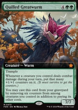 Quilled Greatwurm (V.3) - Magic: The Gathering Foundations: Extras (Mythic) [XFDN-473]