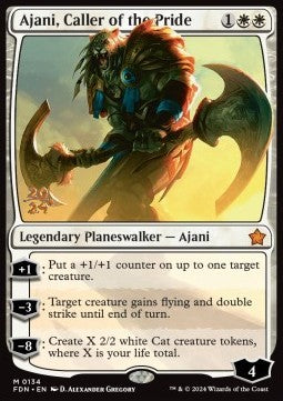 Ajani, Caller of the Pride (V.1) - Magic: The Gathering Foundations: Promos (Mythic) [PFDN-134]
