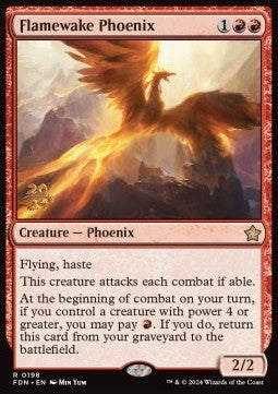 Flamewake Phoenix (V.1) - Magic: The Gathering Foundations: Promos (Rare) [PFDN-198]