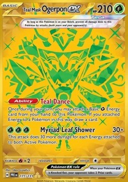 Teal Mask Ogerpon ex - Prismatic Evolutions (Secret Rare) [PRE-177]