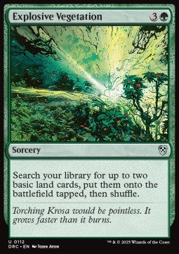 Explosive Vegetation - Commander: Aetherdrift (Uncommon) [DRC-112]
