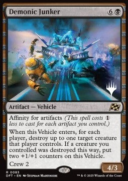 Demonic Junker (V.2) - Aetherdrift: Promos (Rare) [PDFT-83]