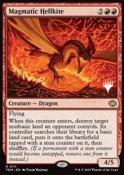 Magmatic Hellkite (V.2) - Tarkir: Dragonstorm: Promos (Rare) [PTDM-111]