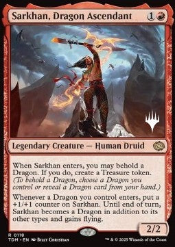 Sarkhan, Dragon Ascendant (V.2) - Tarkir: Dragonstorm: Promos (Rare) [PTDM-118]