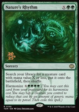 Nature's Rhythm (V.1) - Tarkir: Dragonstorm: Promos (Rare) [PTDM-150]