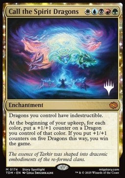 Call the Spirit Dragons (V.2) - Tarkir: Dragonstorm: Promos (Mythic) [PTDM-174]