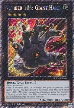 Number 106: Giant Hand (V.4 - Platinum Secret Rare) - Quarter Century Stampede (Platinum Secret Rare) [RA04-066]
