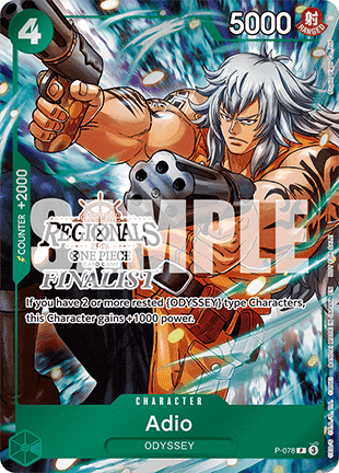 Adio (P-078) (V.1) - Special Tournament Promos (Promo) [STP-OP09-106]