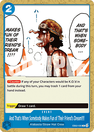 And That's When Somebody Makes Fun of Their Friend's Dream!!!! (EB02-030) - Anime 25th Collection (Common) [EB02-030]