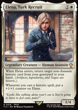 Elena, Turk Recruit - Commander: FINAL FANTASY (Rare) [FIC-18]
