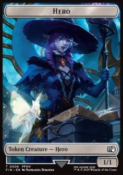 Hero Token (W 1/1) // Horror Token (B 2/2) (V.2) - FINAL FANTASY: Tokens (Token) [TFIN-T 6/13]
