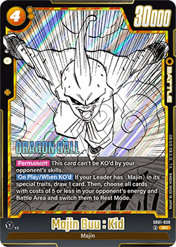 Majin Buu : Kid (SB01-039) - Manga Booster 01 [Fusion World] (Super Rare) [SB01-039]