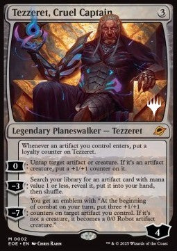 Tezzeret, Cruel Captain (V.2) - Edge of Eternities: Promos (Mythic) [PEOE-2]