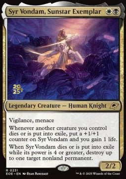 Syr Vondam, Sunstar Exemplar (V.1)