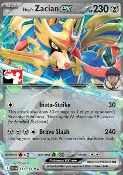 Hop's Zacian ex - Play! Pokémon Prize Pack Series Seven (Prize Pack Series) [PPS7-JTG 111]