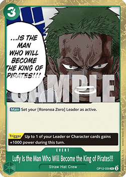 Luffy Is the Man Who Will Become the King of Pirates!!! (OP12-039) - Legacy of the Master (Rare) [OP12-039]