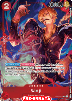 Sanji (OP01-013) (V.2) - Romance Dawn (Pre-Errata) (Alternate Art) [OP01E-013]