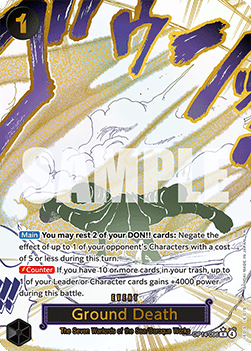 Ground Death (OP14-096) (V.2) - The Azure Sea's Seven (Alternate Art) [OP14-096]