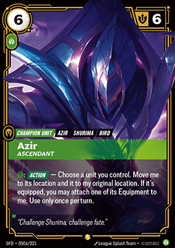 Azir, Ascendant (V.2 - Showcase) - Spiritforged (Showcase) [SFD-050a]