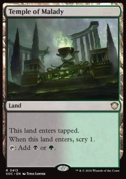 Temple of Malady - Commander: Secrets of Strixhaven (Rare) [SOC-413]