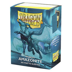 100 Dragon Shield Sparkles Sleeves - Matte Amazonite